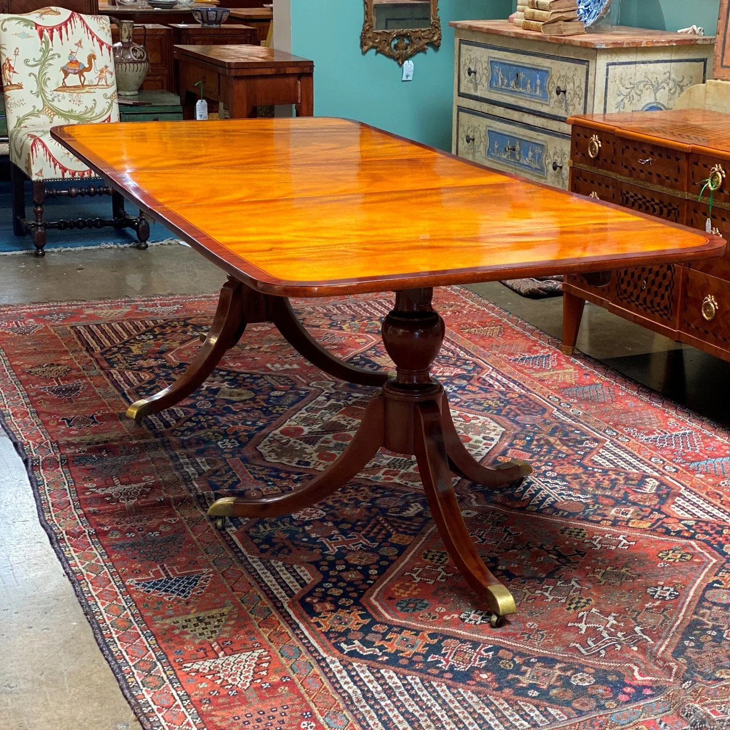 19th Century English Mahogany Extendable Dining Table, England